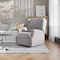 Flash Furniture Omma Swivel Glider Rocker Recliner Chair, Manual 360 Degree Swivel Wingback Recliner, Light Gray CY-RAC-537-LTGRY-GG - alternate 1